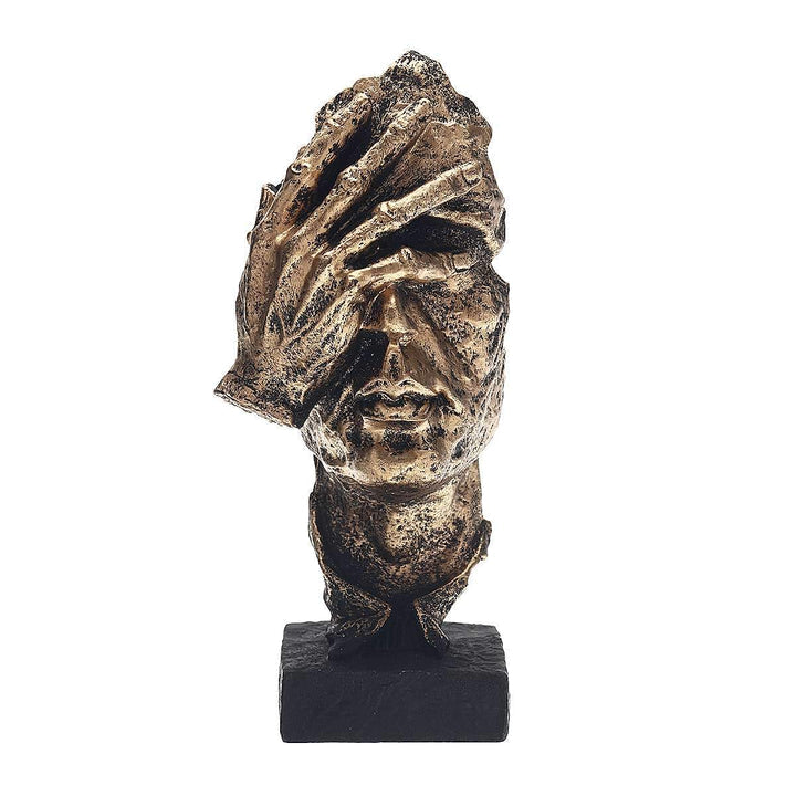Abstract Gold Sculpture "NordicLine" – Modern Scandinavian Decoration