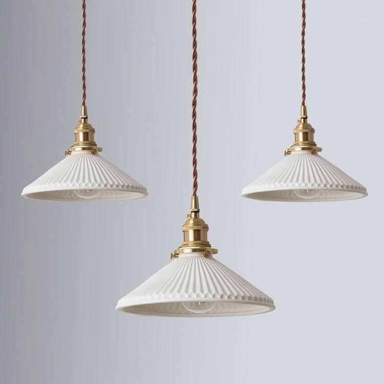 Scandinavian White Ceramic Pendant Light