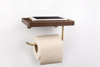 WoodNest - Stylish Wooden Toilet Roll Holder with Storage