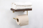 WoodNest - Stylish Wooden Toilet Roll Holder with Storage