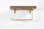 WoodNest - Stylish Wooden Toilet Roll Holder with Storage