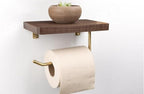 WoodNest - Stylish Wooden Toilet Roll Holder with Storage