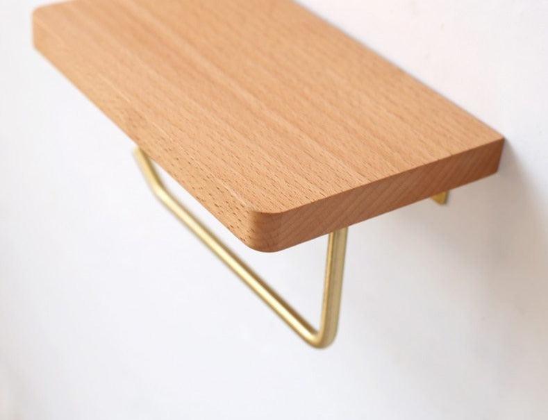 WoodNest - Stylish Wooden Toilet Roll Holder with Storage
