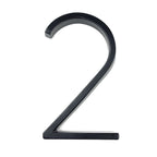 Royelux Modern House Numbers - Stainless Zinc Alloy, Black Finish, 5" High