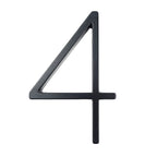 Royelux Modern House Numbers - Stainless Zinc Alloy, Black Finish, 5" High