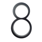 Royelux Modern House Numbers - Stainless Zinc Alloy, Black Finish, 5" High