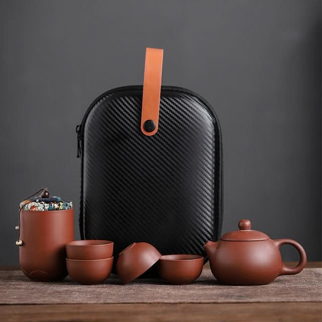 Handmade Ceramic Teapot Set with Cups for Loose Leaf Tea