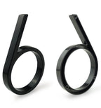 Royelux Modern House Numbers - Stainless Zinc Alloy, Black Finish, 5" High