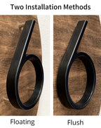 Royelux Modern House Numbers - Stainless Zinc Alloy, Black Finish, 5" High