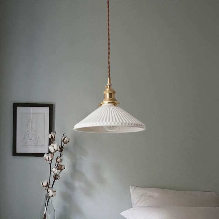 Scandinavian White Ceramic Pendant Light