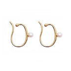 Minimalist Simulated Round Small Pearl Ear Cuff Earrings For Women