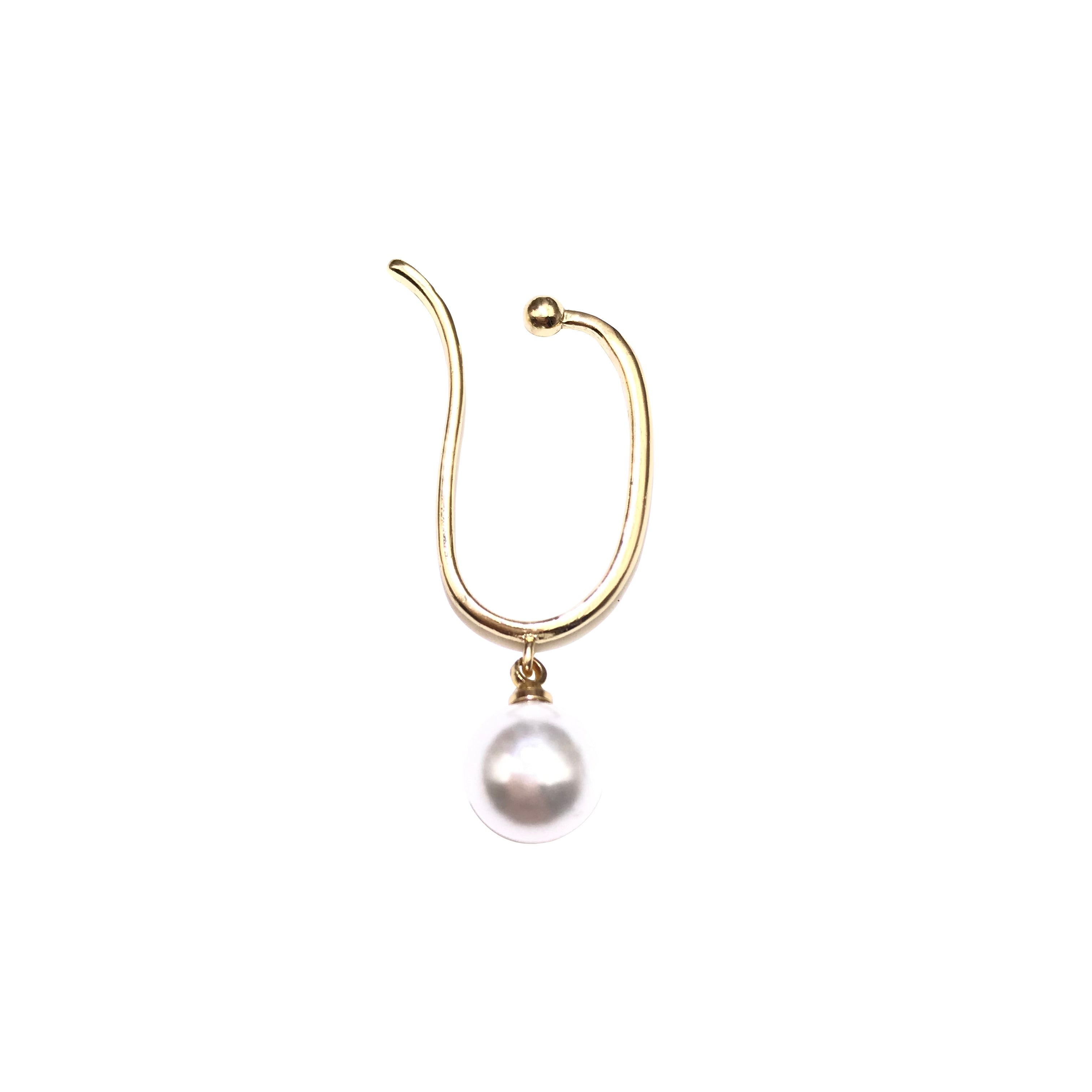 Minimalist Simulated Round Small Pearl Ear Cuff Earrings For Women