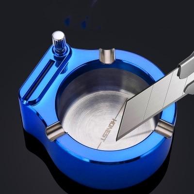 Retro Metal Ashtray 10000 Match Lighter
