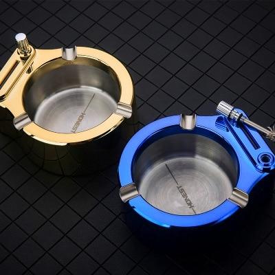 Retro Metal Ashtray 10000 Match Lighter