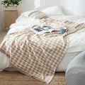 PlaidLuxe Houndstooth Throw Blanket | Checked Design | Soft & Cozy | Various Sizes