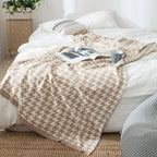 PlaidLuxe Houndstooth Throw Blanket | Checked Design | Soft & Cozy | Various Sizes