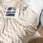 PlaidLuxe Houndstooth Throw Blanket | Checked Design | Soft & Cozy | Various Sizes