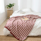 PlaidLuxe Houndstooth Throw Blanket | Checked Design | Soft & Cozy | Various Sizes