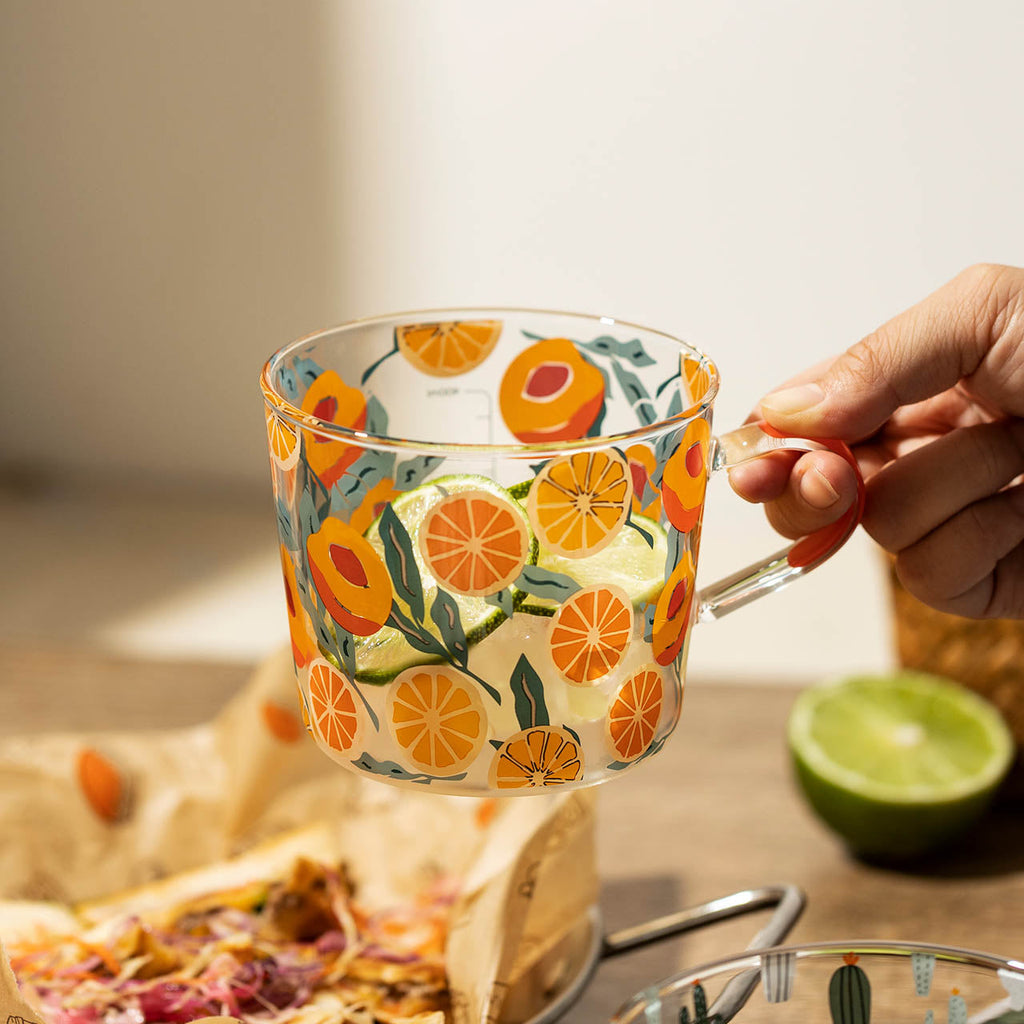 HighLand Printed Glass Measuring Cup