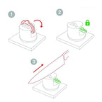 Kitchen Knife Sharpener Tool with Suction Pad