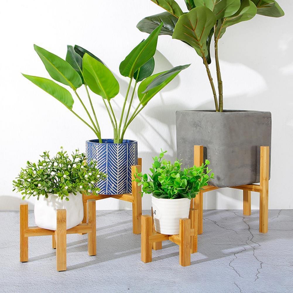 BambooElevate Plant Stand made of bamboo wood | Adjustable & Stable | Perfect for indoors