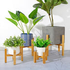 BambooElevate Plant Stand made of bamboo wood | Adjustable & Stable | Perfect for indoors