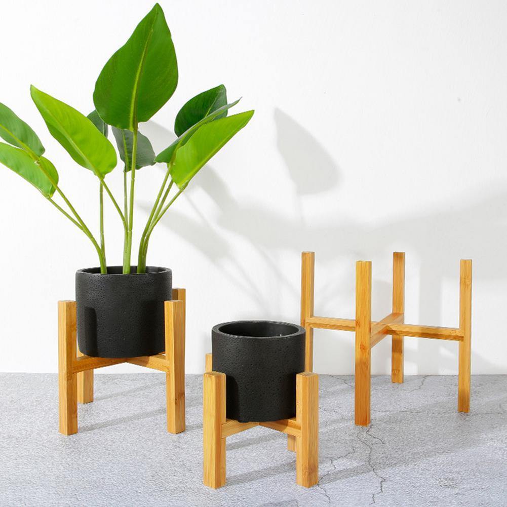 BambooElevate Plant Stand made of bamboo wood | Adjustable & Stable | Perfect for indoors