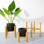 BambooElevate Plant Stand made of bamboo wood | Adjustable & Stable | Perfect for indoors