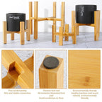 BambooElevate Plant Stand made of bamboo wood | Adjustable & Stable | Perfect for indoors