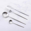 Modern Silver Cutlery Utensil Set