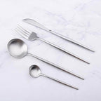 Modern Silver Cutlery Utensil Set