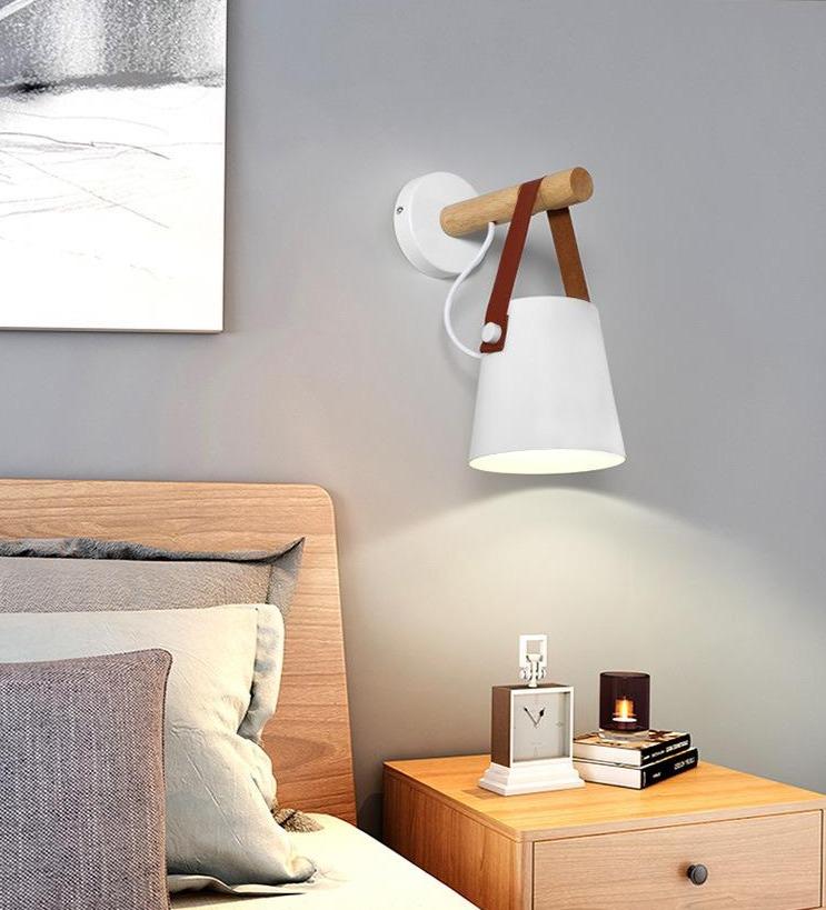 Wood Nordic Hanging Wall Lamp