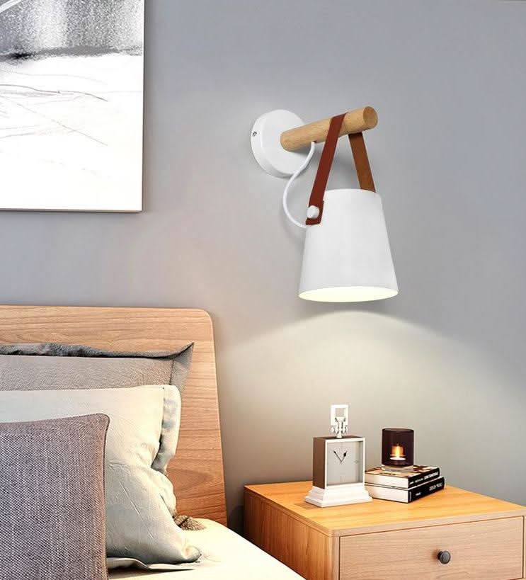 Wooden Nordic Wall Lamp – Minimalist Hanging Light Fixture