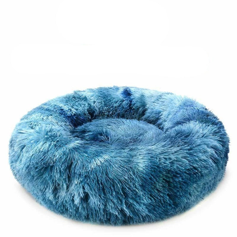 Beef Rainbow Extra Plush Calming Donut Dog Beds