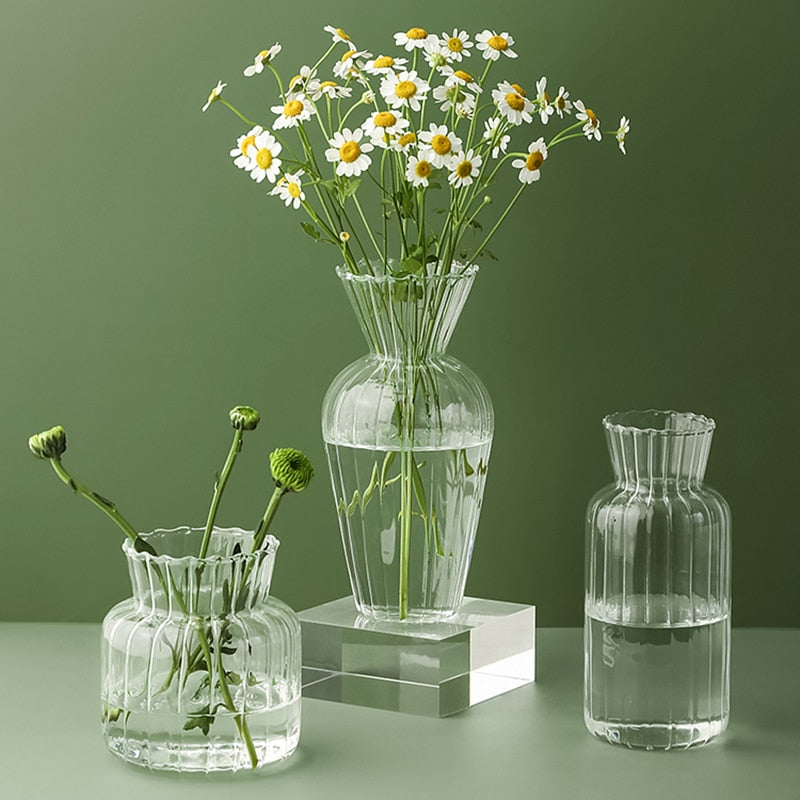 Petal-Textured-Glass Accents & Vases