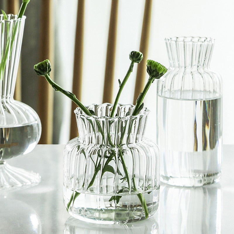 Petal-Textured-Glass Accents & Vases