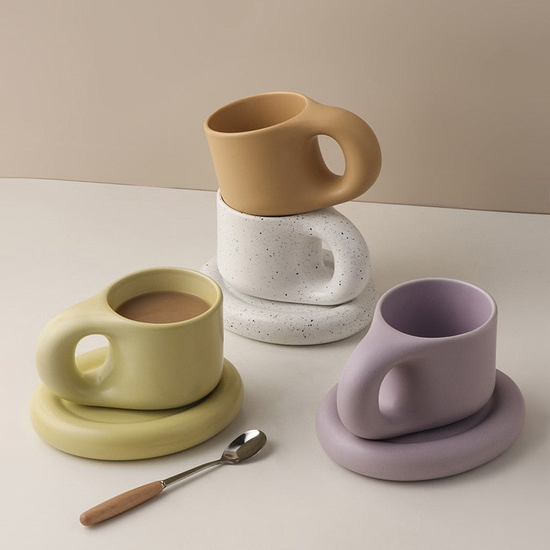 Timeless Elegance - Minimalist Porcelain Cup and Saucer Set