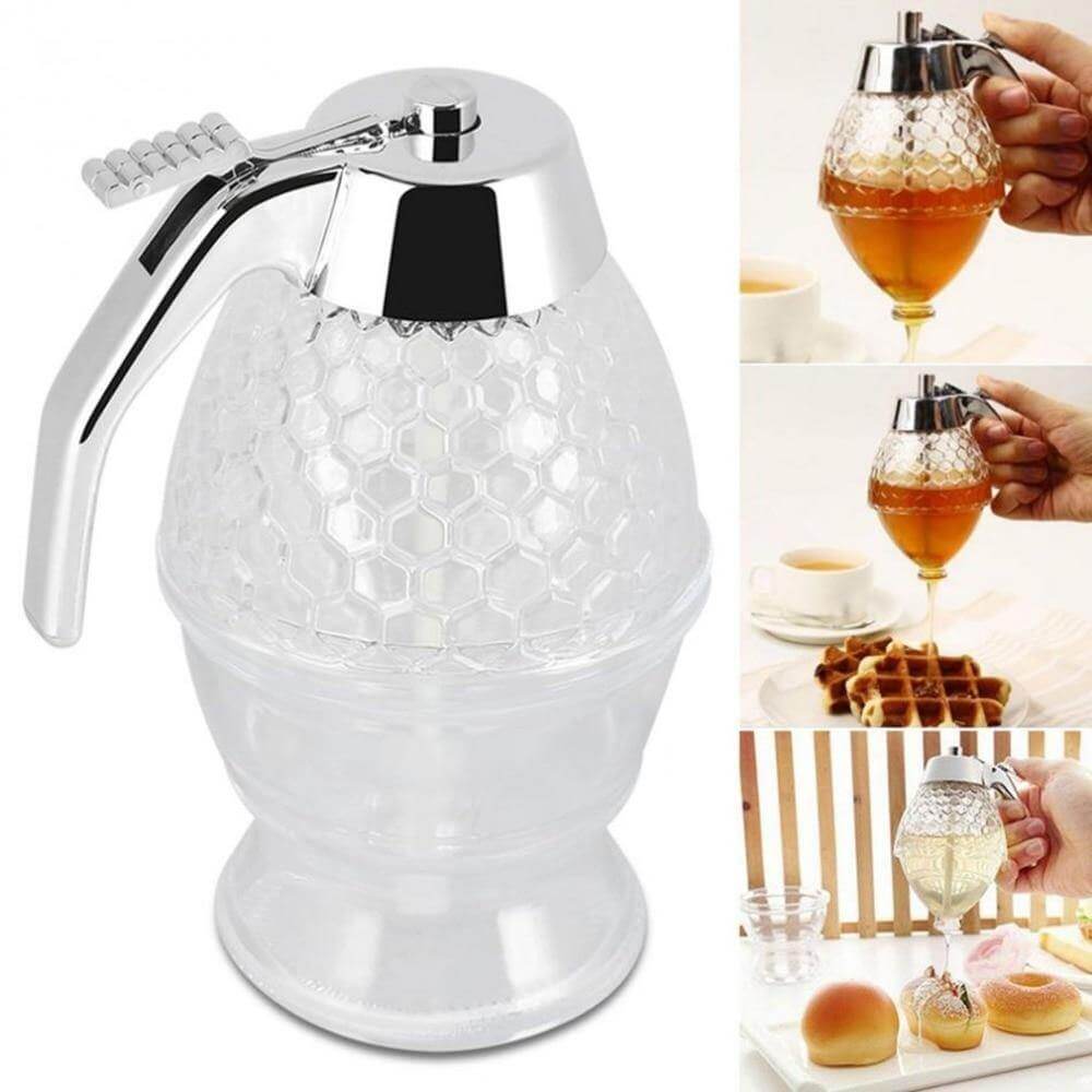 Honeycomb Jar Honey Dispenser