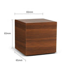 LED Alarm Clock in Wooden Cube Form