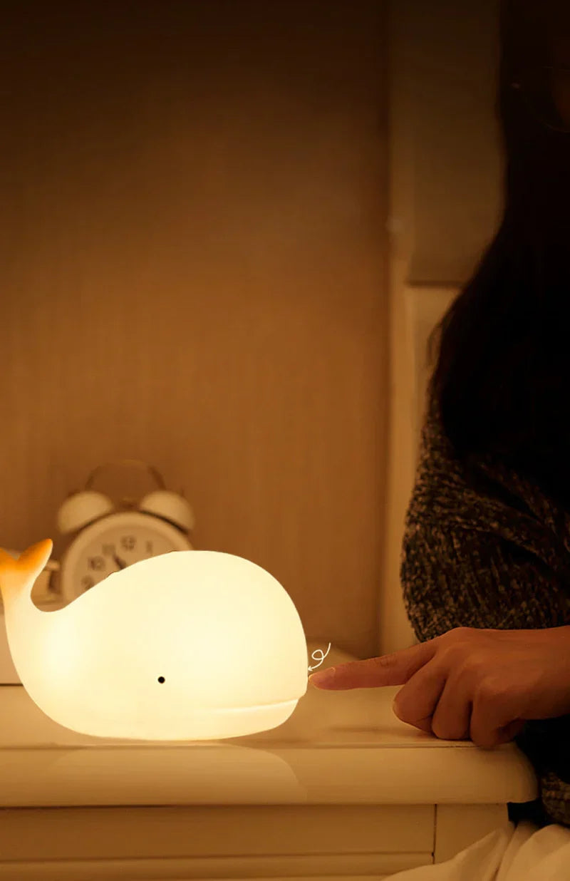 Enchanting Whale Night Light with Color Effects