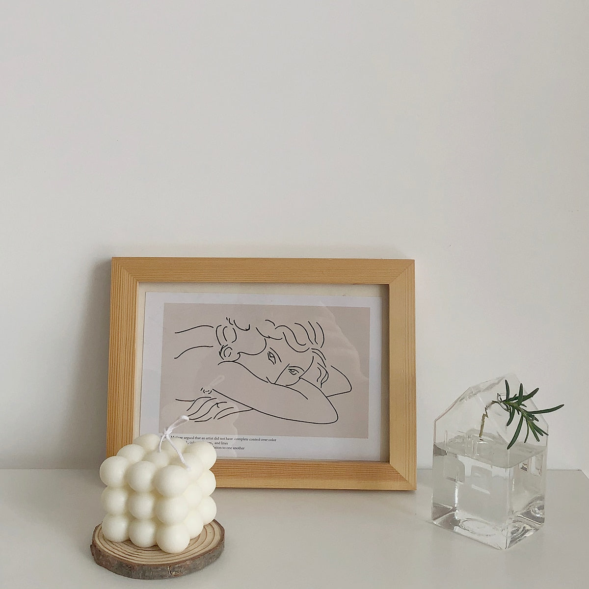 Cube Soy Wax White Candle