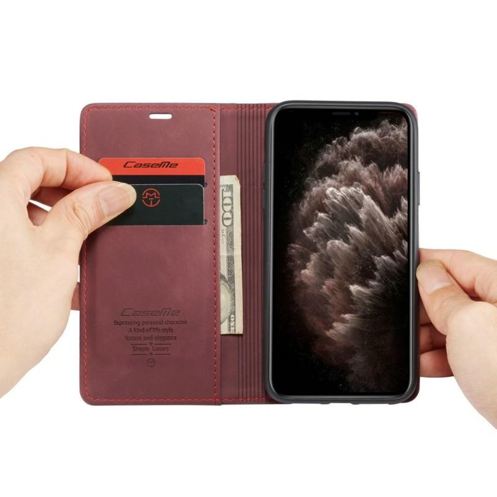 Magnetic Flip Wallet Case for iPhone