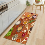 CookEase Food-Themed Kitchen Mat | Non-slip & Water-Repellent | Comfort Mat for Kitchen & Household