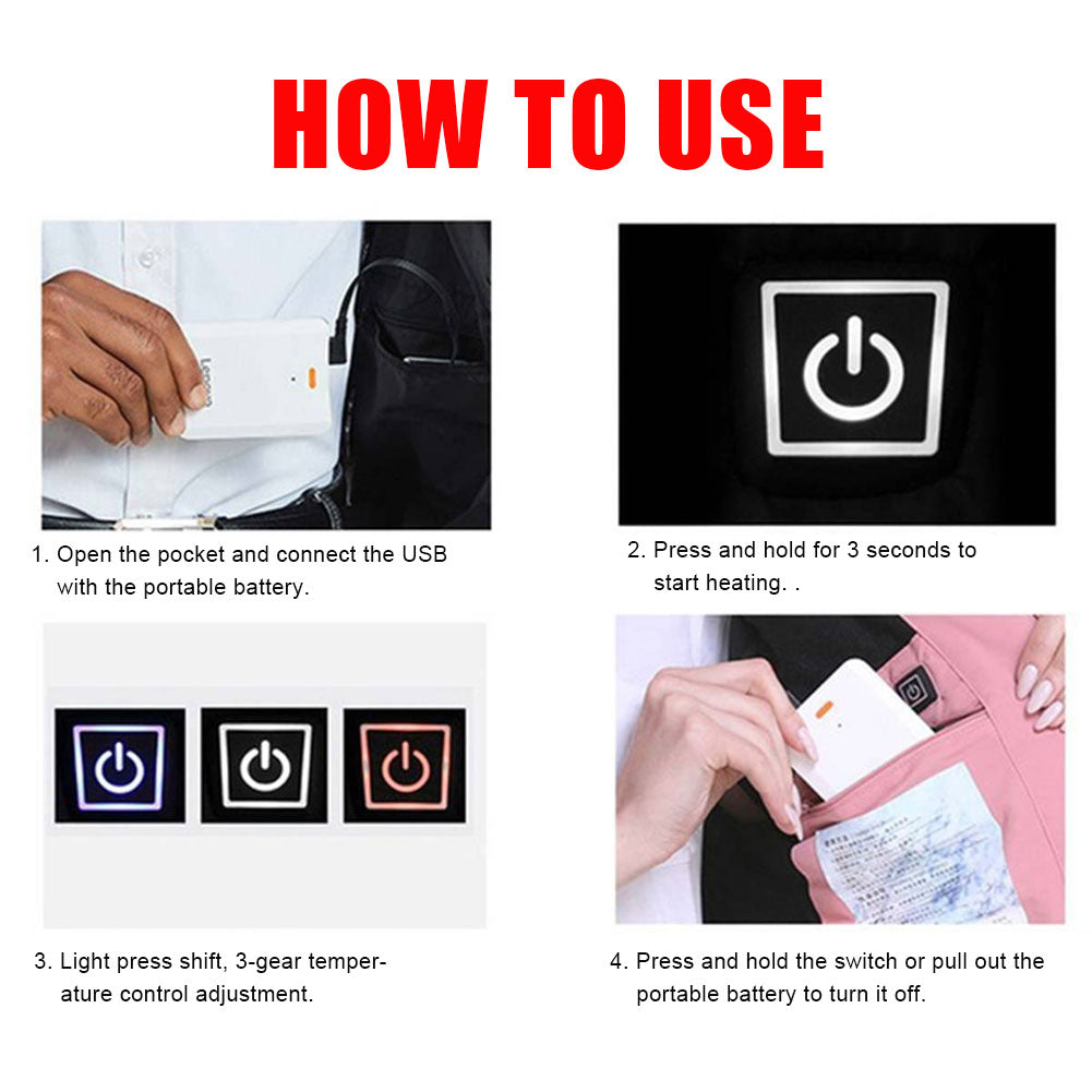 Electric heated cotton vest