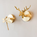 Solid Brass Animal Wall Hooks with Decorative Gold Finish for Home Storage