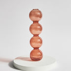 Modern Glass Candleholder-Brown