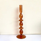 Modern Glass Candleholder-Brown