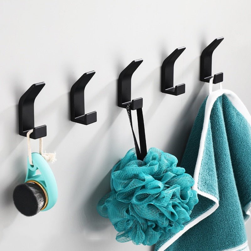 Aviro Aluminum Wall Hooks Black/White - Modern Decorative Coat Hooks