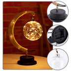 Rayvia Lunar Lamp - Half Moon LED Light with Glass Globe for Cozy Atmosphere