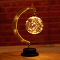 Rayvia Lunar Lamp - Half Moon LED Light with Glass Globe for Cozy Atmosphere